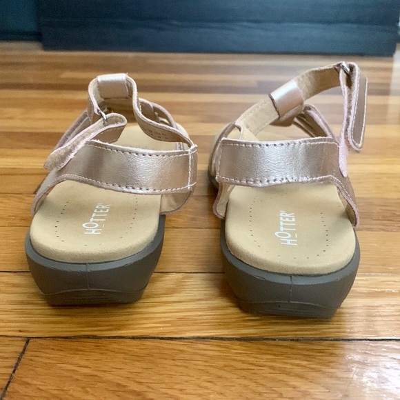 NIB Hotter Sol Rose Gold Leather Women’s Gladiator Sandals - Size 10 - Picture 4 of 7